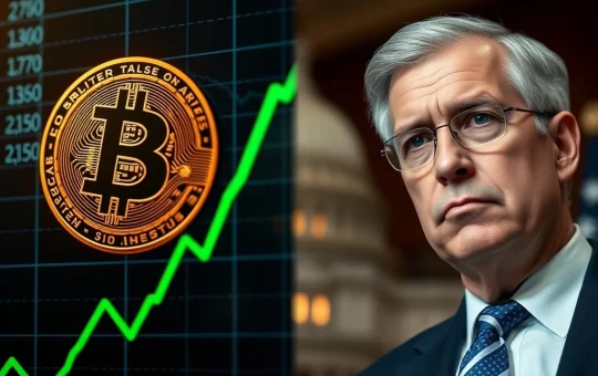 Bitcoin price chart analysis during Federal Reserve Chair Jerome Powell DOJ investigation