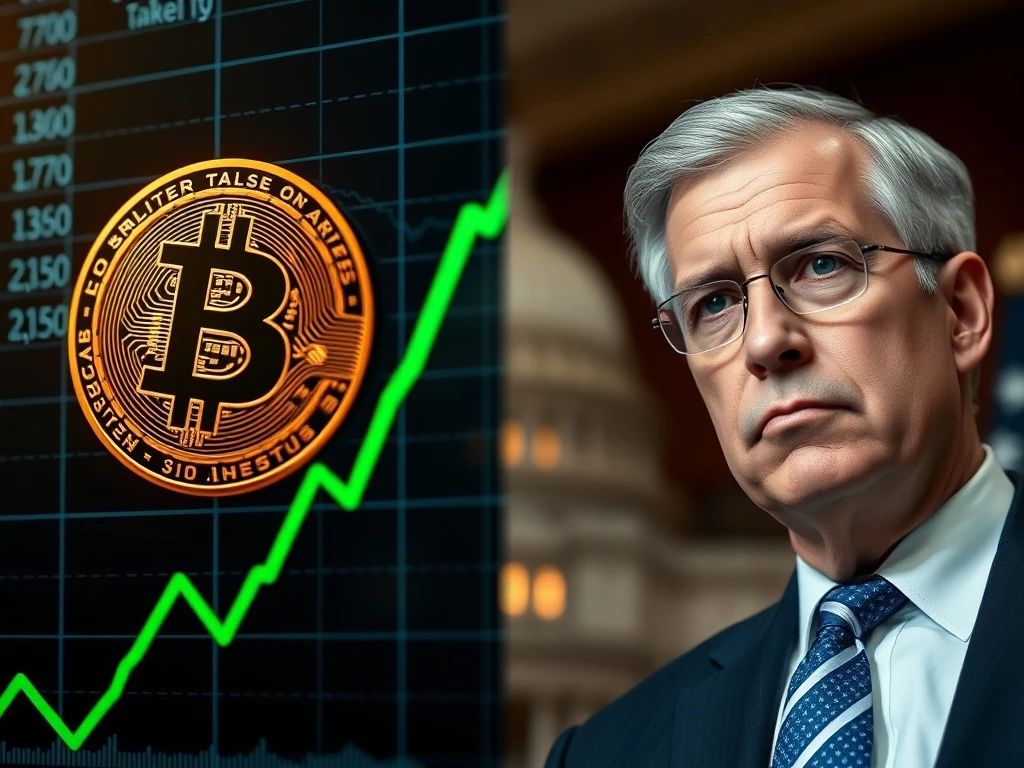 Bitcoin price chart analysis during Federal Reserve Chair Jerome Powell DOJ investigation