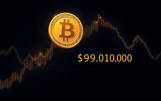 Bitcoin price chart showing decline below $96,000 with market analysis context