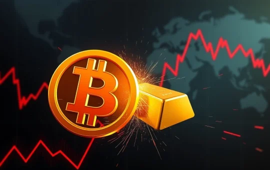 Analysis of Bitcoin price drop linked to historic gold market volatility and global financial stability concerns.