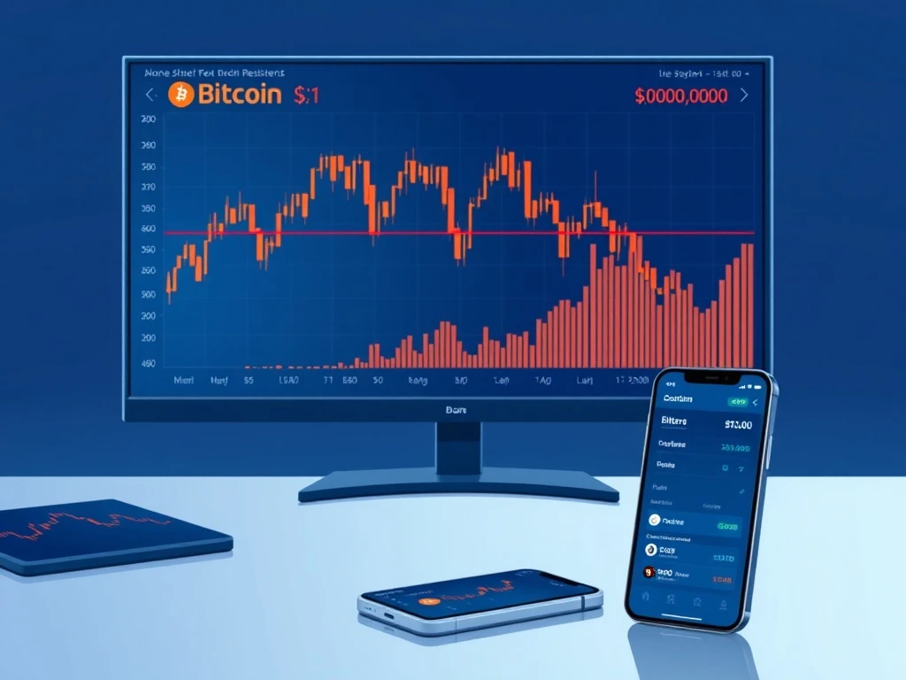 Bitcoin price prediction chart analysis showing resistance at $100,000 based on market data.
