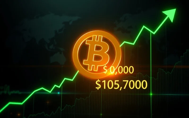 Bitcoin price prediction analysis chart showing a potential surge to $107,000.
