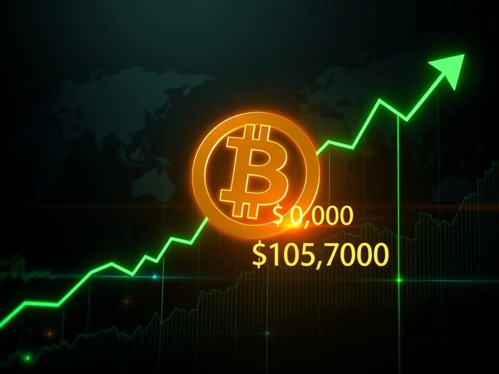 Bitcoin price prediction analysis chart showing a potential surge to $107,000.