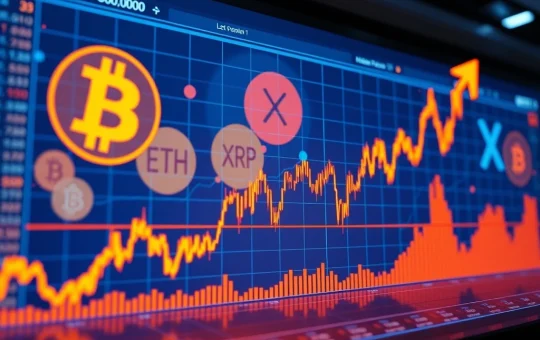 Bitcoin price prediction chart analysis showing path to $100,000 with major altcoins.