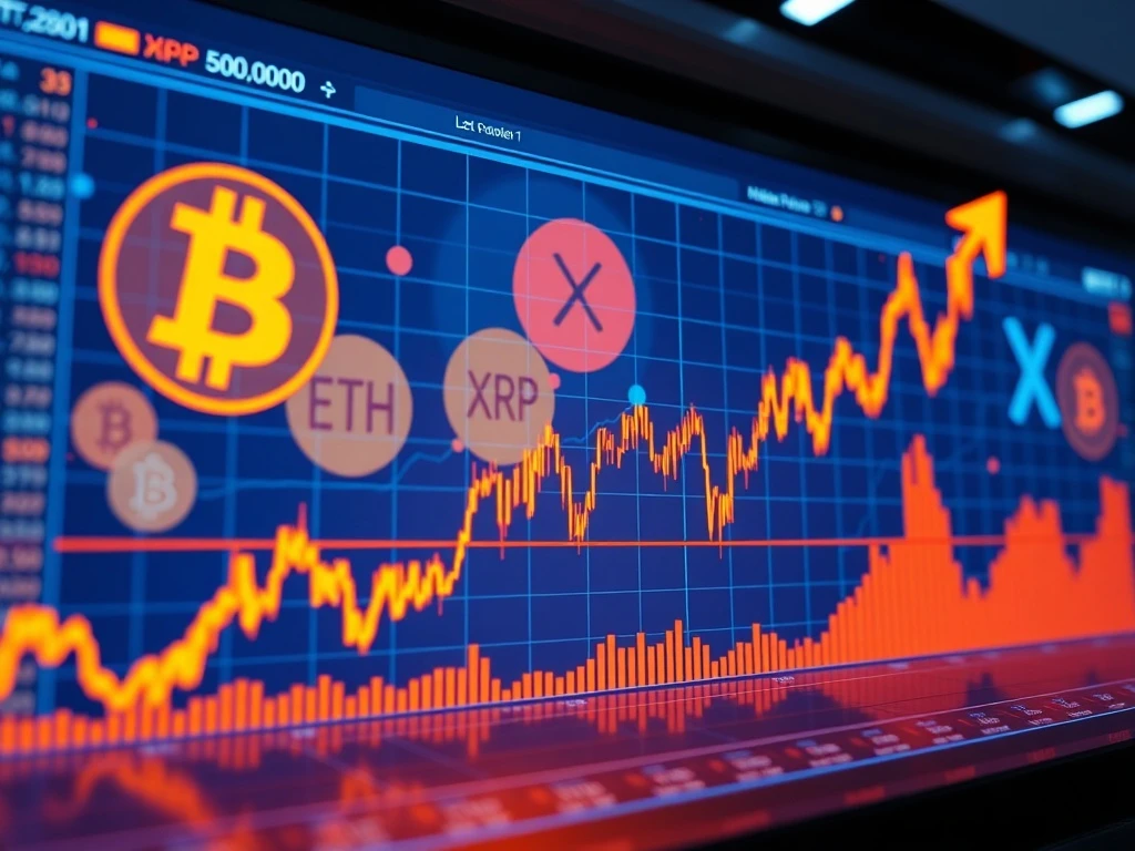 Bitcoin price prediction chart analysis showing path to $100,000 with major altcoins.