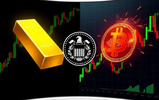 Bitcoin price divergence from gold's record high ahead of Federal Reserve FOMC meeting
