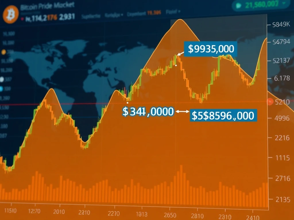 Bitcoin price chart analysis showing critical $94,000 support level test during market correction