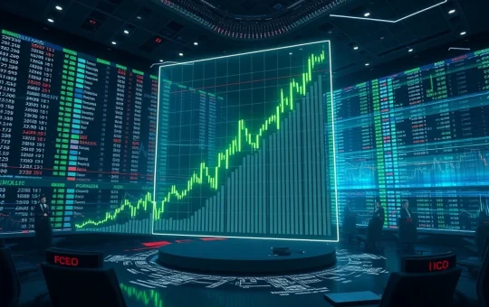 Analysis of a rapid Bitcoin price surge showing intense market volatility on a trading chart.
