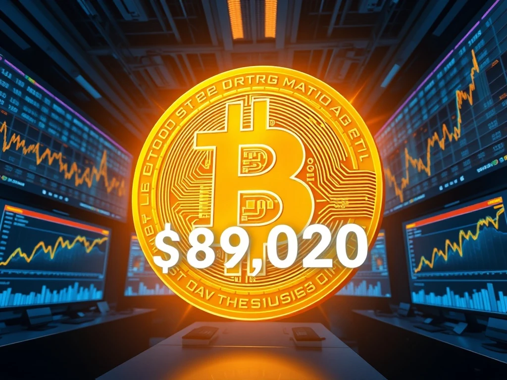 Bitcoin price surges past $89,000 milestone in a major cryptocurrency market rally.