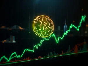 Bitcoin price surges past $78,000 milestone on a financial chart analysis