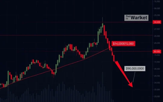 Bitcoin price analysis chart showing critical $90,000 support test amid US selling pressure