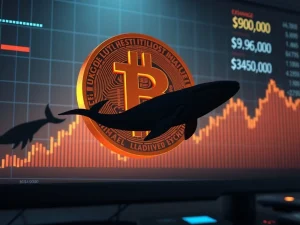 Bitcoin price analysis chart showing key support levels amid whale and long-term holder selling pressure.