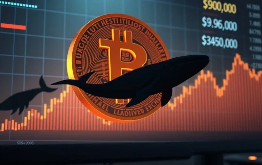 Bitcoin price analysis chart showing key support levels amid whale and long-term holder selling pressure.