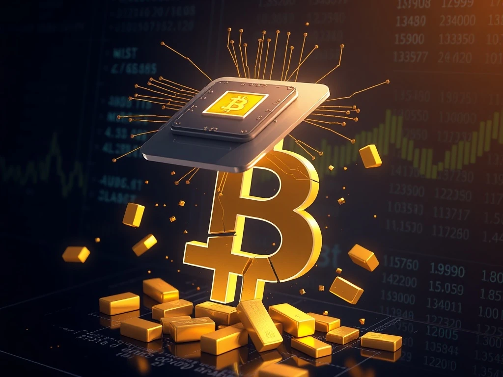Bitcoin quantum risk analysis showing institutional portfolio shift from cryptocurrency to gold assets