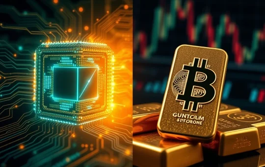 Bitcoin quantum threat analysis showing institutional shift from digital to gold assets