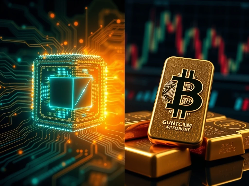 Bitcoin quantum threat analysis showing institutional shift from digital to gold assets