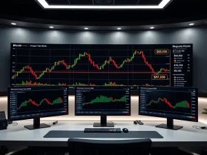 Bitcoin price analysis chart showing potential rebound at $86,000 support level during sideways market conditions