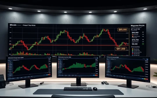 Bitcoin price analysis chart showing potential rebound at $86,000 support level during sideways market conditions