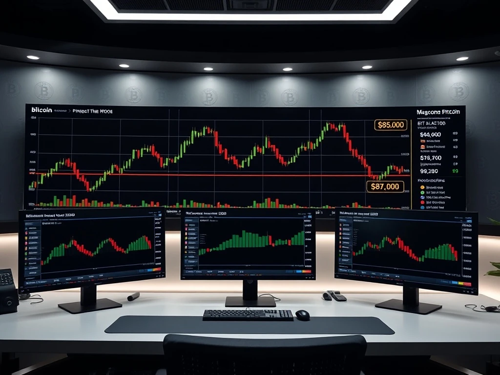 Bitcoin price analysis chart showing potential rebound at $86,000 support level during sideways market conditions
