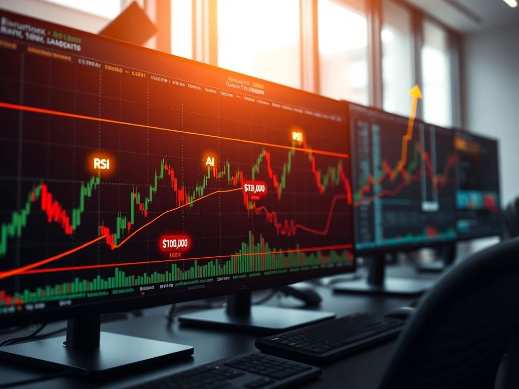 Bitcoin technical analysis showing RSI indicators pointing toward $105,000 price target with bullish convergence patterns