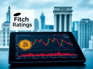 Fitch Ratings analysis of Bitcoin-backed securities showing speculative-grade risk assessment