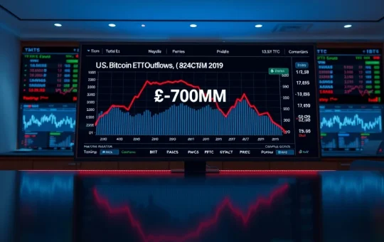 Analysis of the $707.3 million Bitcoin spot ETF outflow crisis impacting US investment funds.