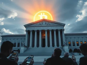 Bitcoin price faces volatility from an impending US Supreme Court verdict on tariffs.