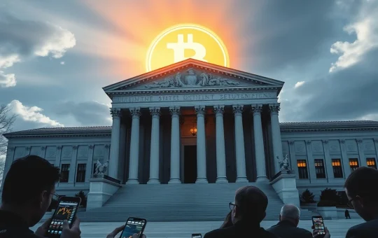 Bitcoin price faces volatility from an impending US Supreme Court verdict on tariffs.