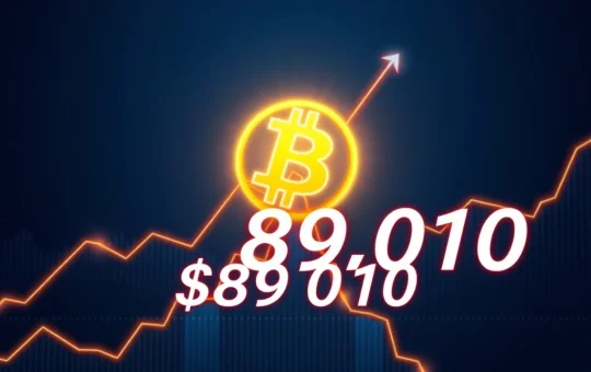 Bitcoin price surges past the $89,000 milestone in a significant market rally.