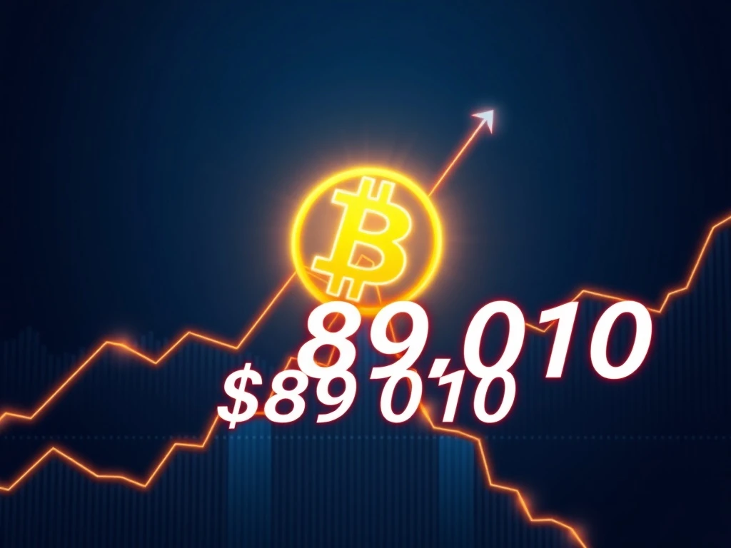 Bitcoin price surges past the $89,000 milestone in a significant market rally.