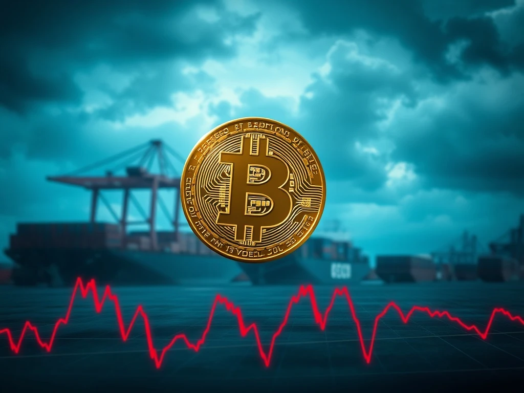 Bitcoin price declines amid Trump tariff threats causing investor risk aversion and market uncertainty.