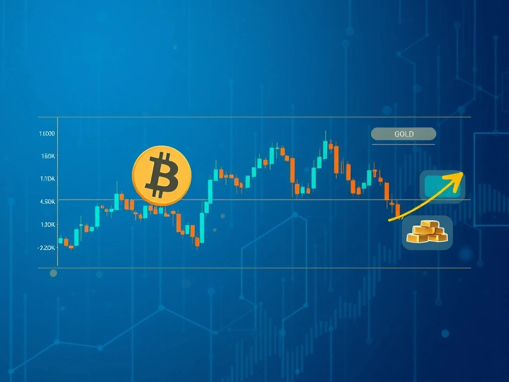 Bitcoin versus gold valuation chart showing historic undervaluation signaling potential price rebound