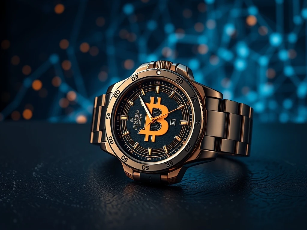 GoMining Bitcoin watch merging luxury timepiece with cryptocurrency mining rewards functionality
