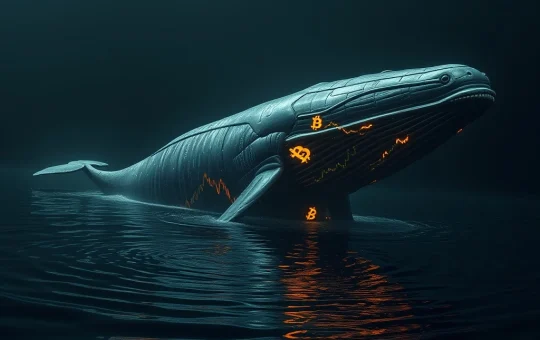 Ancient Bitcoin whale awakens after 13 years, symbolizing a massive $84.6M BTC transfer and long-term holder movement.