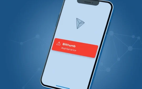 Bithumb exchange halts USDT withdrawals on the Tron network for essential system maintenance.