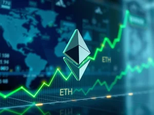 Bitmain's major Ethereum investment shown through blockchain data visualization and institutional crypto strategy.