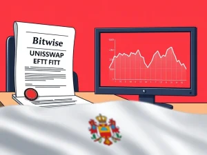 Analysis of Bitwise's Uniswap ETF filing and the contrasting UNI token price performance.