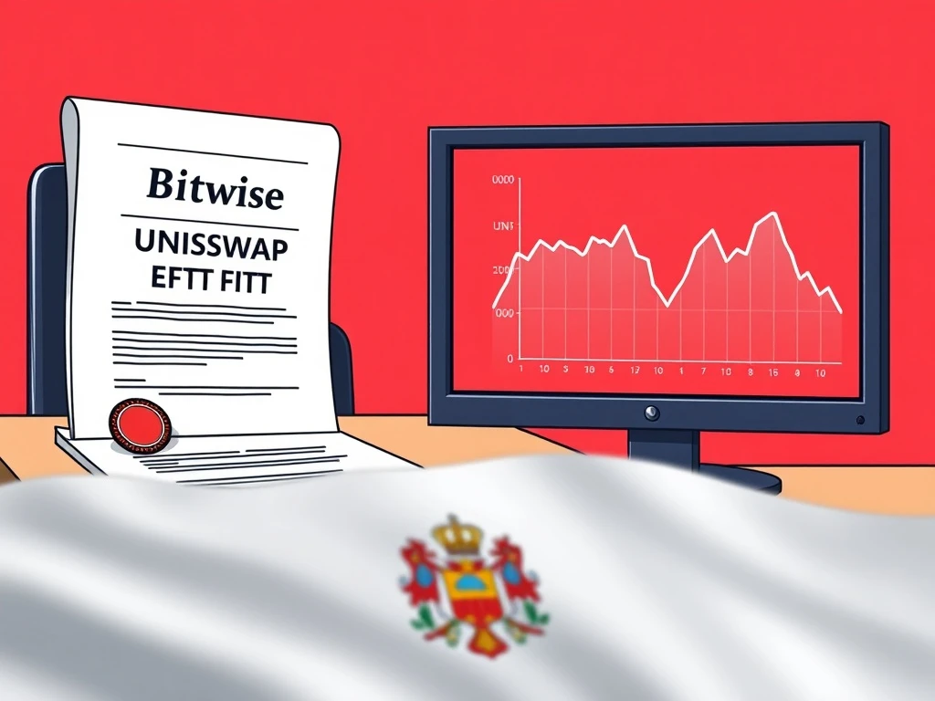 Analysis of Bitwise's Uniswap ETF filing and the contrasting UNI token price performance.