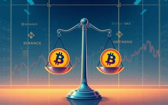 Analysis of the BTC perpetual futures long/short ratio showing balanced market sentiment.