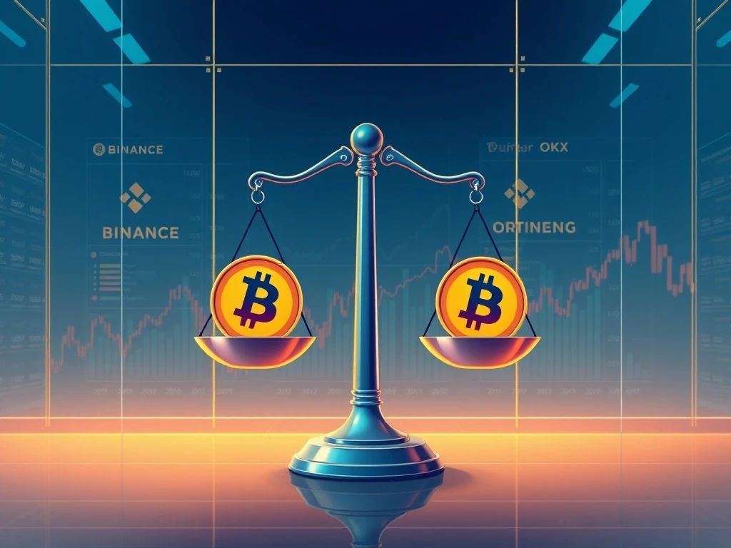 Analysis of the BTC perpetual futures long/short ratio showing balanced market sentiment.
