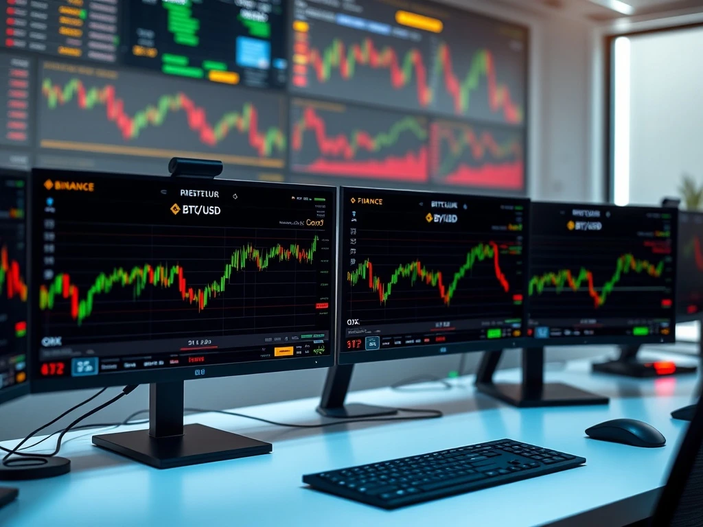 Bitcoin perpetual futures data analysis showing market sentiment and long/short ratios across major crypto exchanges