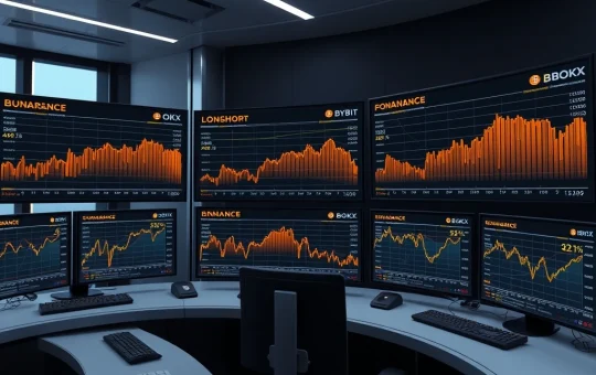 Bitcoin perpetual futures trading data showing short positions leading long positions across major crypto exchanges