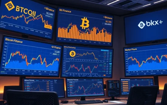 Bitcoin perpetual futures market analysis showing long/short ratio data across major cryptocurrency exchanges