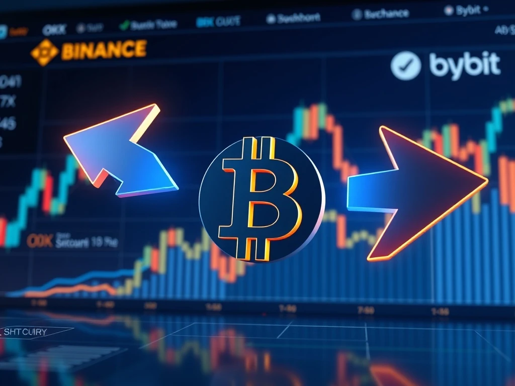 Analysis of BTC perpetual futures showing short positions slightly outweighing long positions on major crypto exchanges.