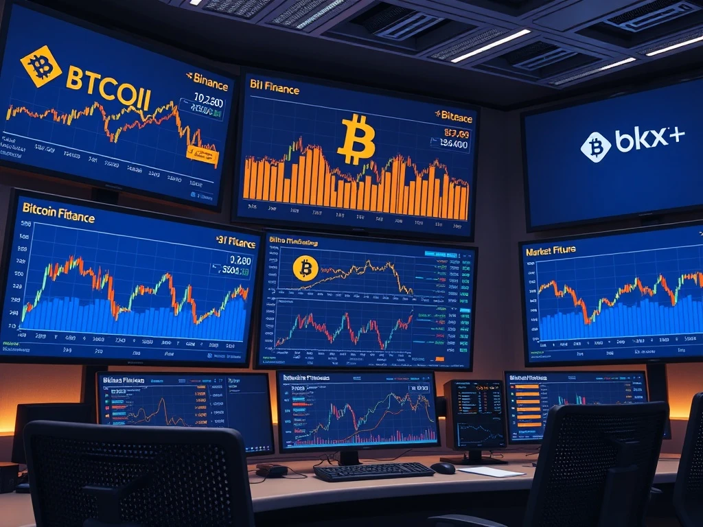 Bitcoin perpetual futures market analysis showing long/short ratio data across major cryptocurrency exchanges