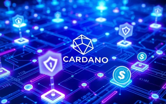 Cardano blockchain network integrating USDCx privacy stablecoin with encrypted transaction technology