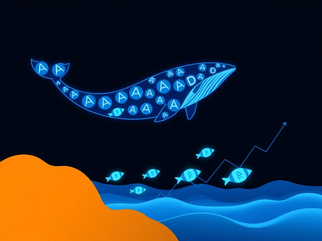 Cardano whales accumulating ADA tokens while retail investors sell, indicating potential cryptocurrency market rebound