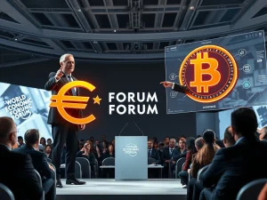 Central banks vs Bitcoin debate on public trust at the 2025 World Economic Forum in Davos