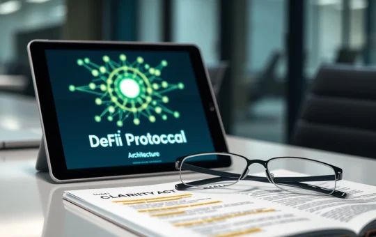 Analysis of the delayed US crypto market structure bill and its impact on DeFi regulation.