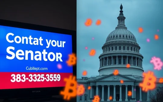 Political ad campaign targeting CLARITY Act crypto legislation in Senate debate
